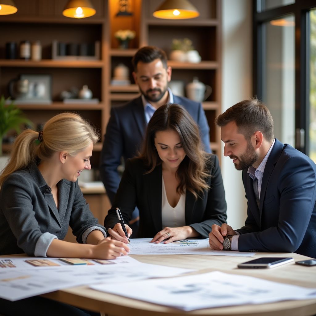 Zespół Luxus Remont pracujący nad projektem