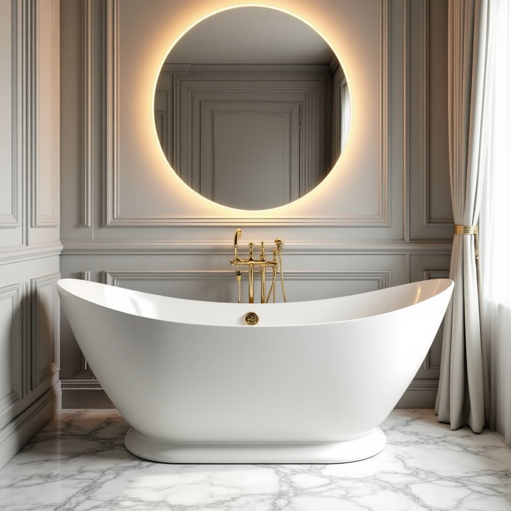 Luksusowa łazienka z designerskimi elementami