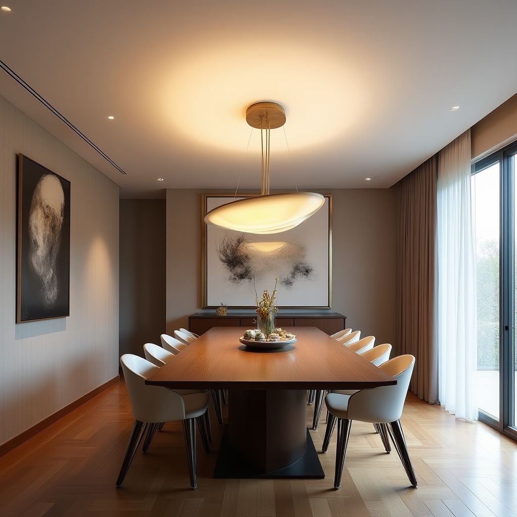 Nowoczesna jadalnia z designerskimi meblami