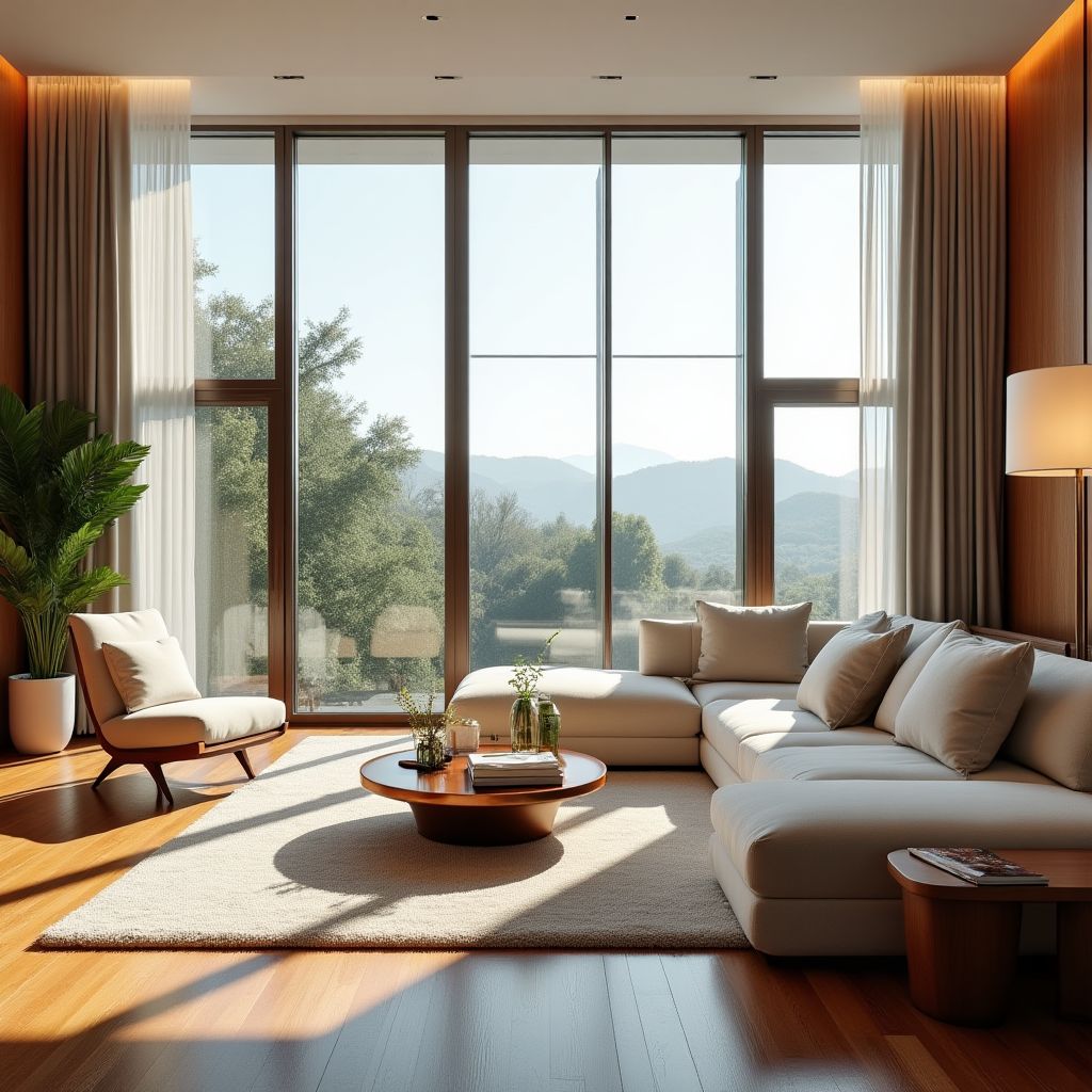 Nowoczesny salon w apartamencie we Wrocławiu